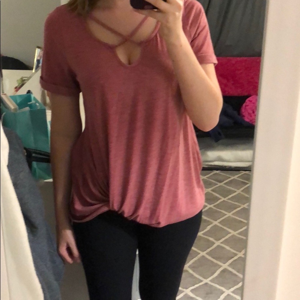Pink Lily Boutique pink short sleeve shirt